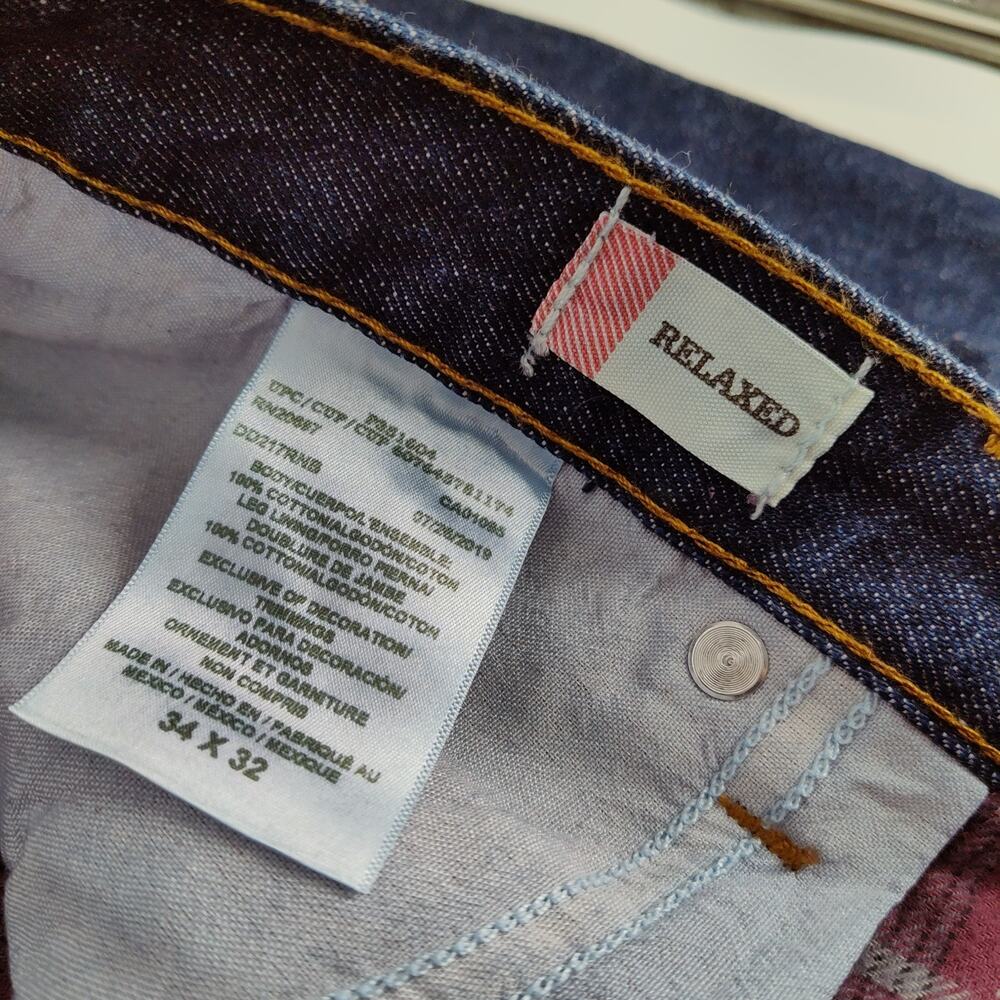Dickies Flannel Lined Relaxed Fit Straight Leg Jeans 5-Pocket Dark Wash Blue NWT - Picture 10 of 11